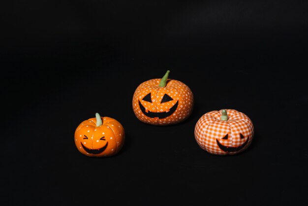 Conjunto de jack-o-lanternas de brinquedo