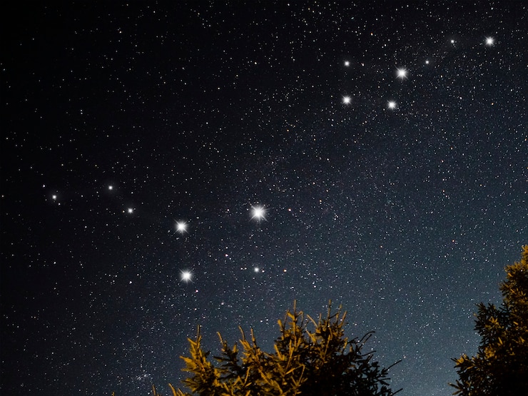 Foto grátis constelações da ursa maior e da ursa menor