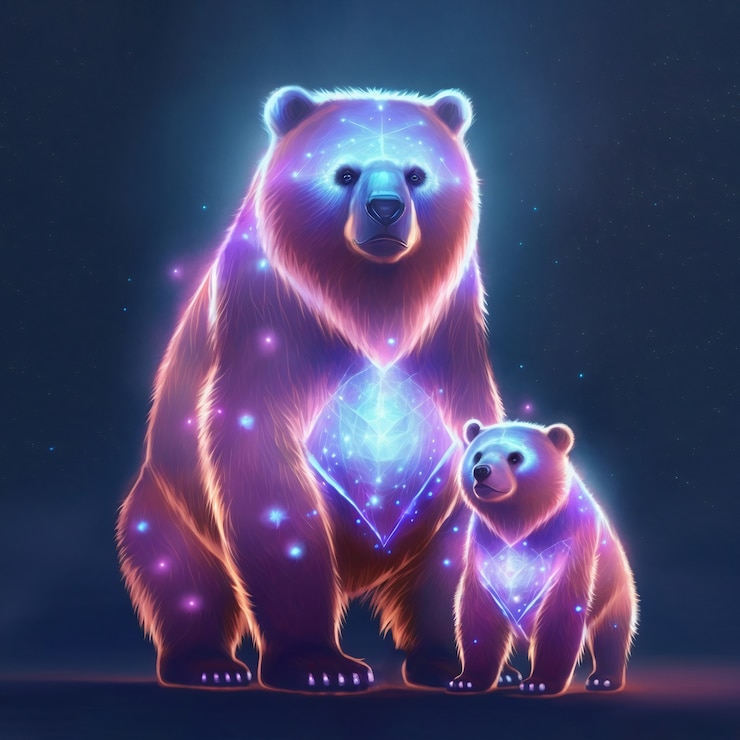 Foto grátis constelações da ursa maior e da ursa menor