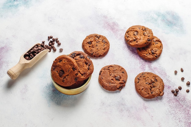 Cookies sem glúten de chocolate.