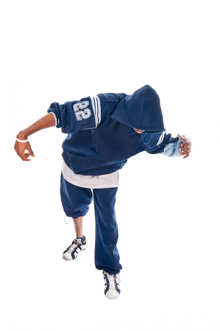 Foto grátis cool jovem hip-hop homem no fundo branco