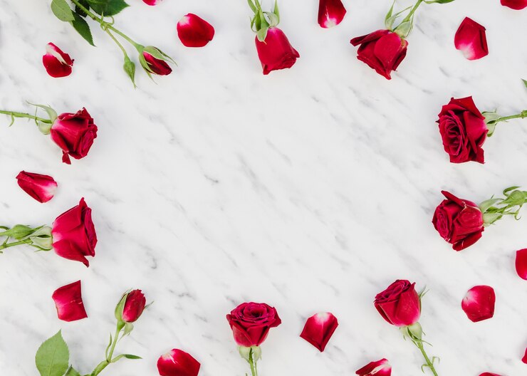 Foto grátis copie o espaço cercado por rosas