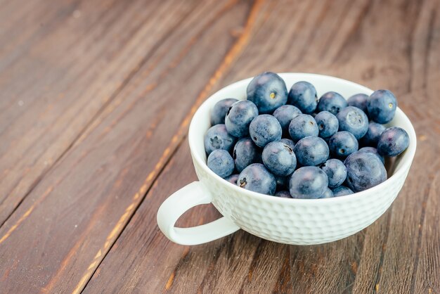 Copo com blueberries
