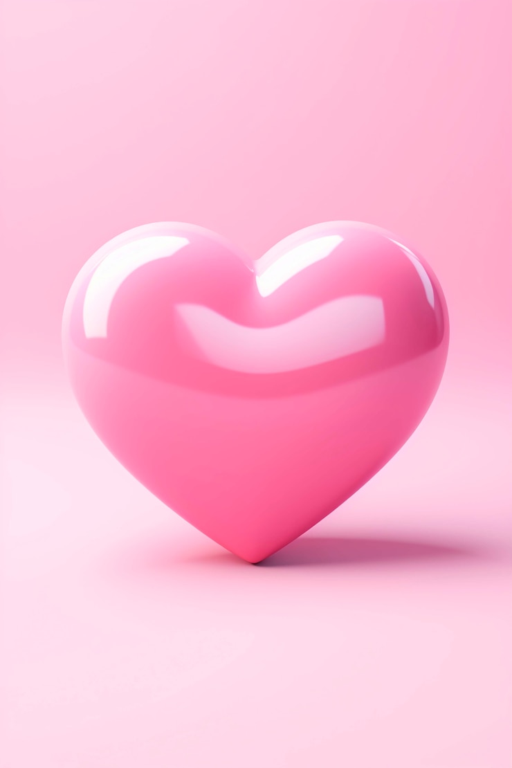 Foto grátis coração rosa em estúdio