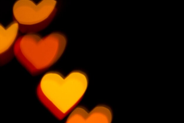 Corações vermelhos bokeh de fundo
