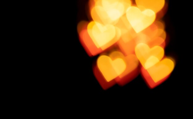 Corações vermelhos bokeh de fundo