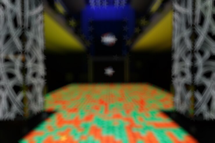 Foto grátis cores discoteca entrada sem foco