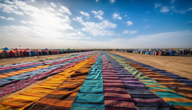 Foto grátis cores vibrantes na natureza criam um padrão de pôr do sol gerado por ia