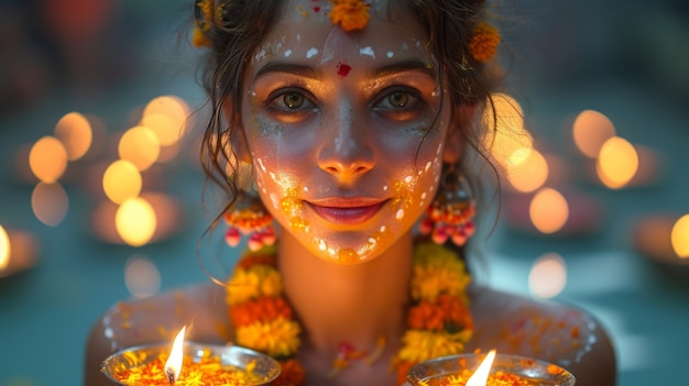 Foto grátis cores vivas do festival de celebração de navratri