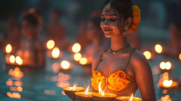 Foto grátis cores vivas do festival de celebração de navratri