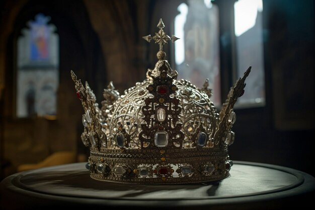 Coroa medieval da realeza ainda vida