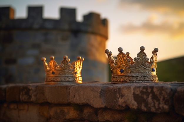 Coroa medieval da realeza ainda vida