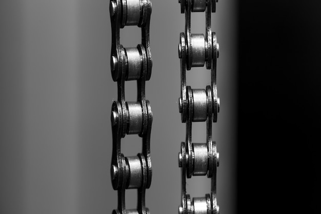 Foto grátis corrente de metal para bicicleta. fechar-se