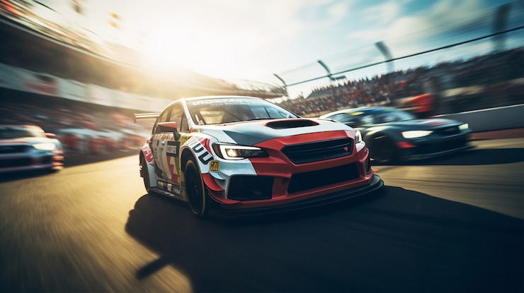 Foto grátis corridas de automóveis em competições desportivas