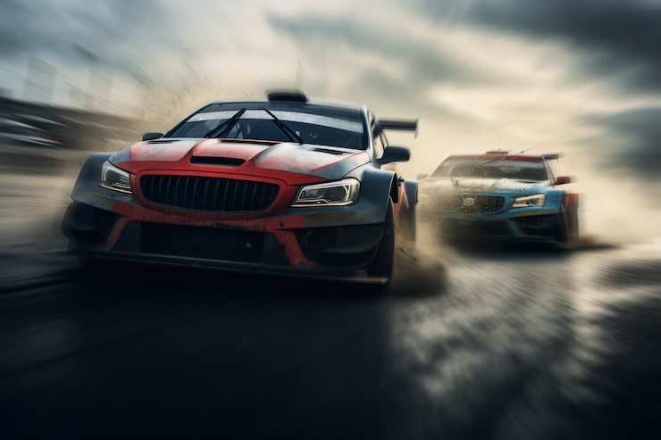 Foto grátis corridas de automóveis em competições esportivas