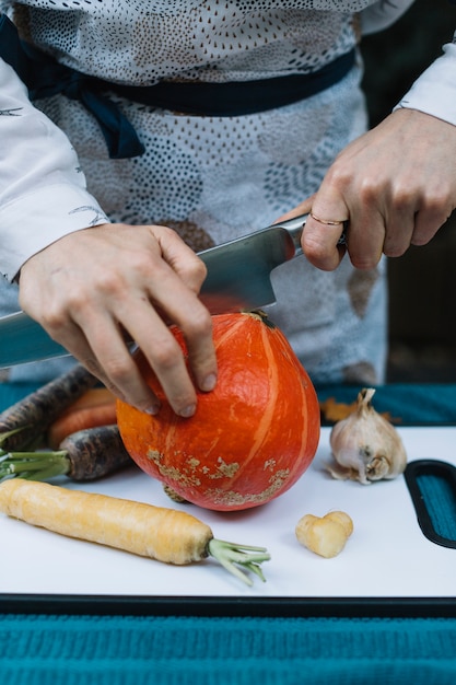 Foto grátis corte de alimentos