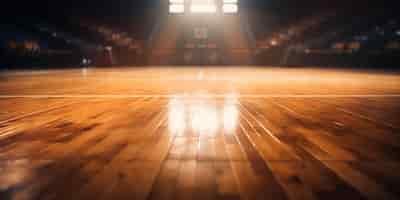 Foto grátis cortes de basquete vazios focados em linhas de lances livres e cestas