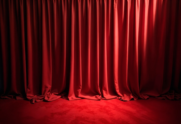 Foto grátis cortinas de veludo vermelho