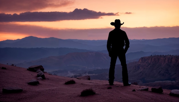 Foto grátis cowboy com chapéu em ambiente fotorrealista