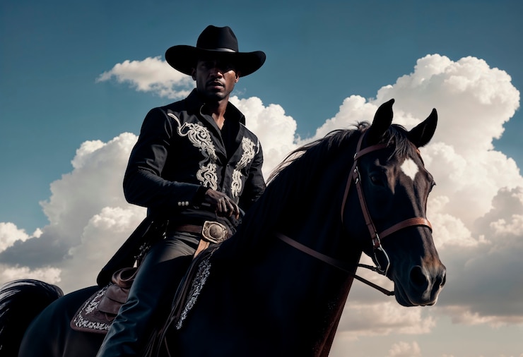 Foto grátis cowboy em ambiente fotorrealista