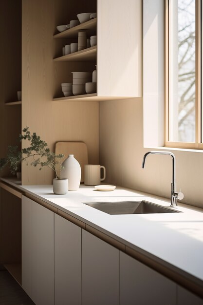 Cozinha pequena com design moderno