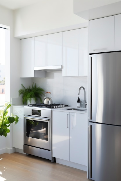 Cozinha pequena com design moderno