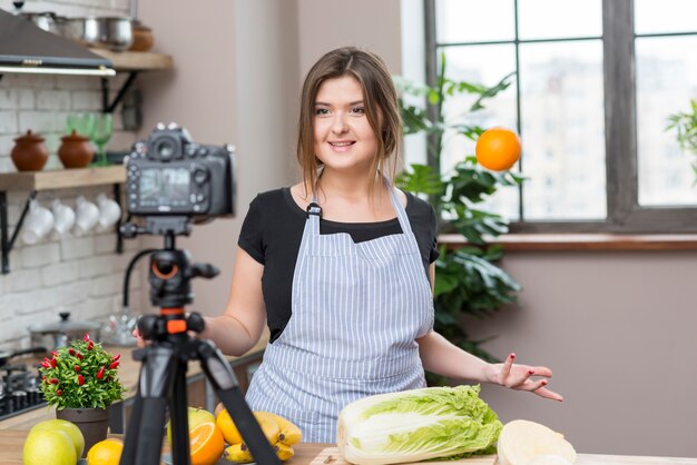 Cozinhando vlogger