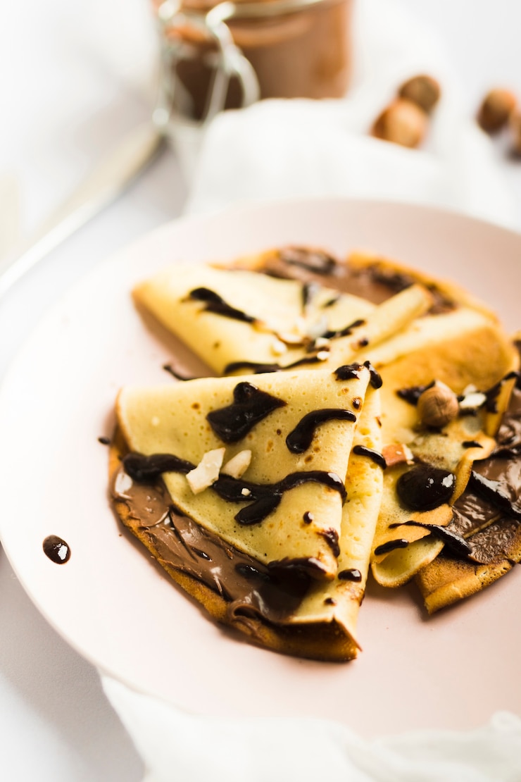 Foto grátis crepes de chocolate