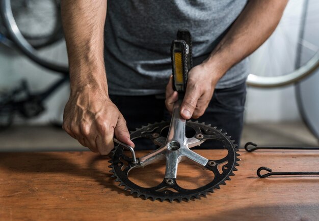 Criação de bicicletas na oficina