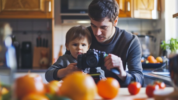 Foto grátis criador de conteúdos para pais