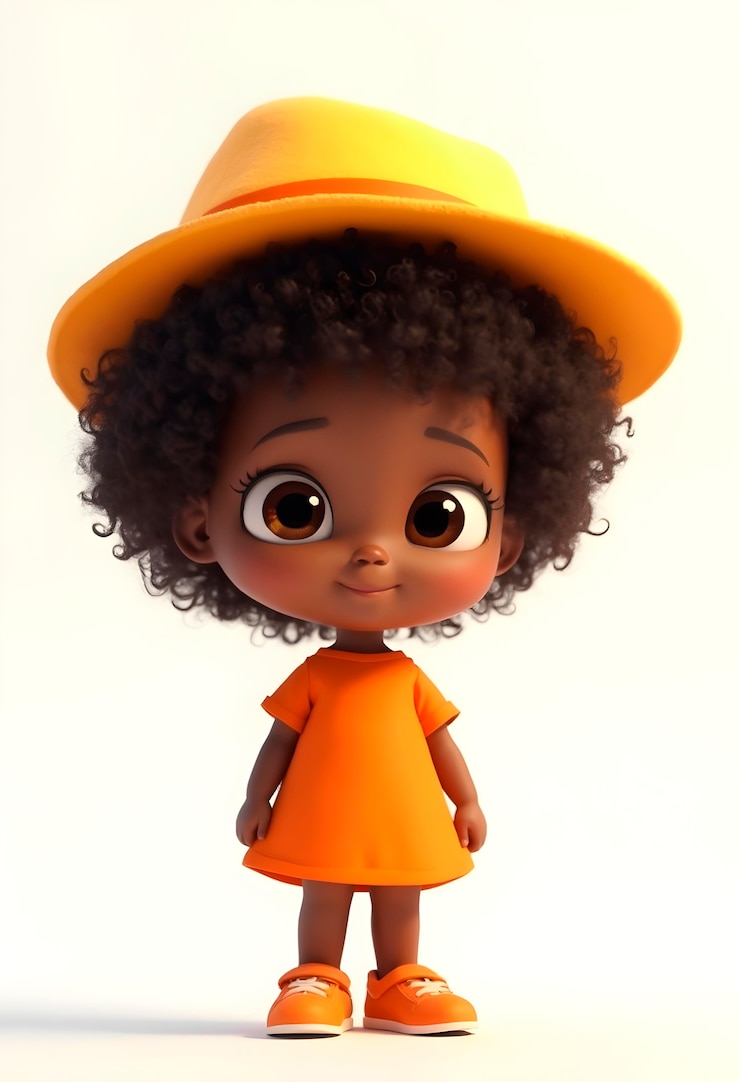 Foto grátis criança de desenho animado a posar para um retrato.