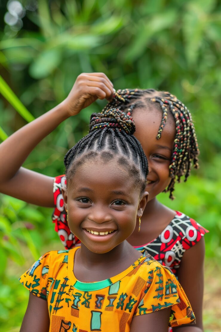 Foto grátis crianças africanas a desfrutar da vida