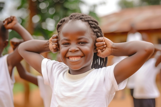 Foto grátis crianças africanas a desfrutar da vida.