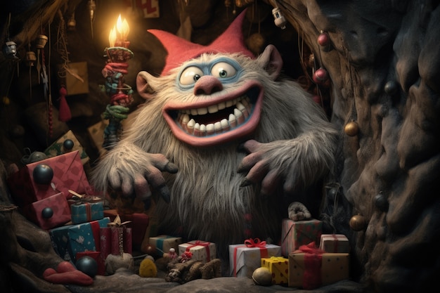 Foto grátis criatura ilustrando o grinch