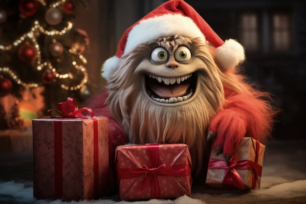 Foto grátis criatura ilustrando o grinch