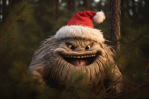 Criatura mal-humorada ilustrando o Grinch