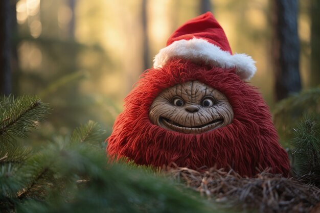 Foto grátis criatura mal-humorada ilustrando o grinch