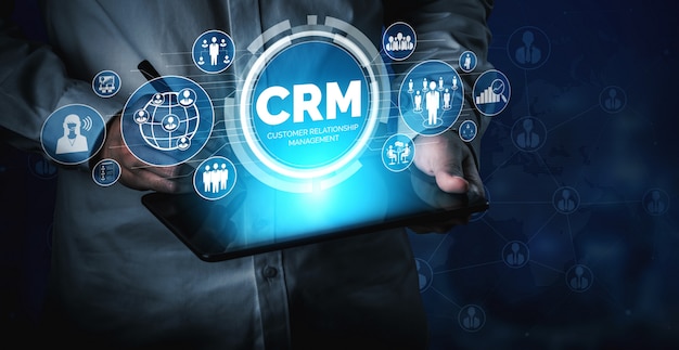 Crm customer relationship management para o conceito de sistema de marketing de vendas de negócios
