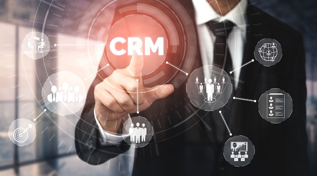 Crm customer relationship management para o conceito de sistema de marketing de vendas de negócios
