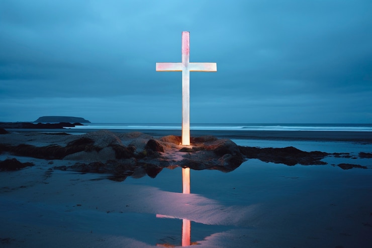 Foto grátis cruz religiosa tridimensional