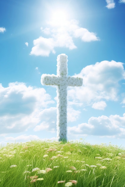 Foto grátis cruz religiosa tridimensional