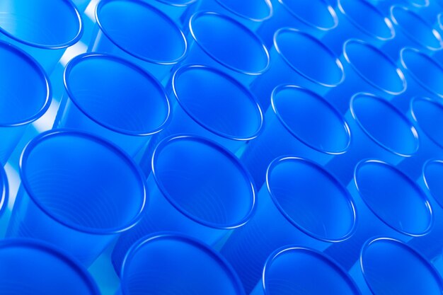 Óculos de plástico descartáveis azuis
