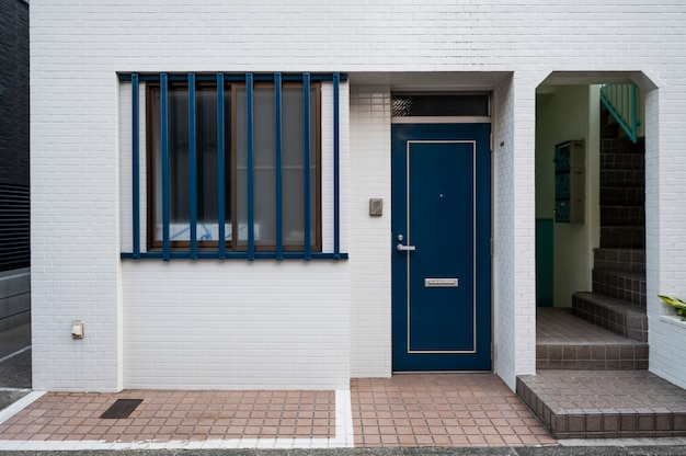 Cultura japonesa de entrada da casa azul