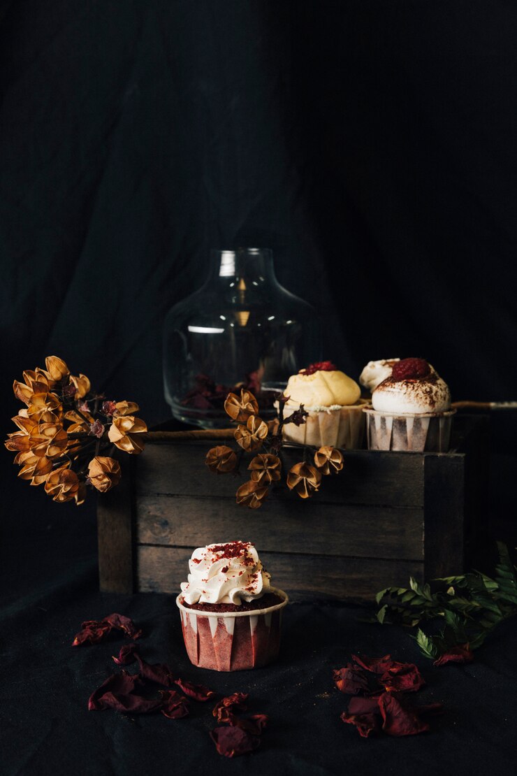 Foto grátis cupcake ainda vida