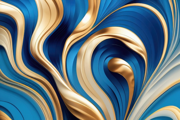 Curvilíneos efeitos ondulados abstratos criativos curvas de cor fluem luxo minimalista elegante na moda colorido wav
