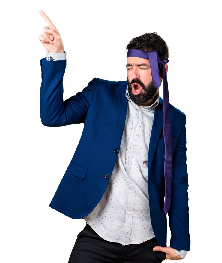 Foto grátis dança de empresário louco e bêbado