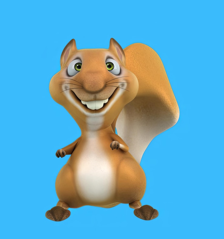 Foto grátis dança de esquilo de desenho animado em 3d