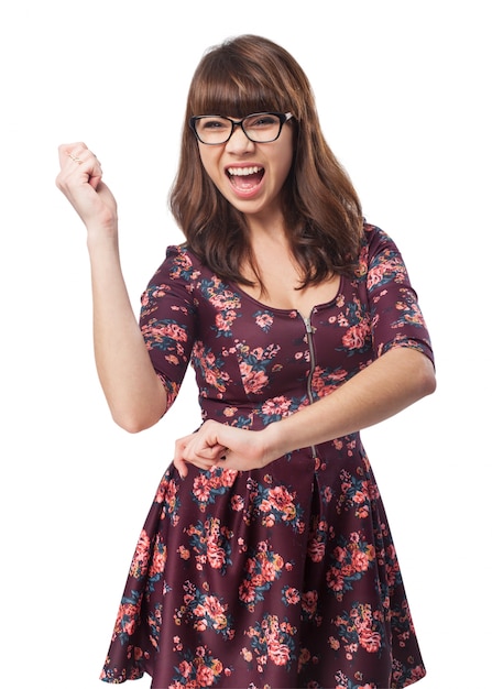 Foto grátis dança feliz da menina