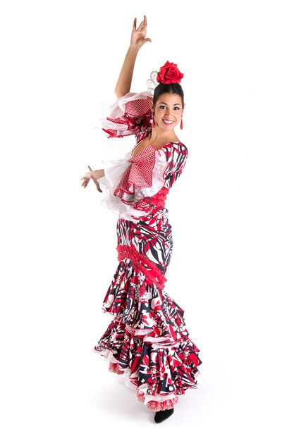 Dançarina de Flamenco com lindo vestido