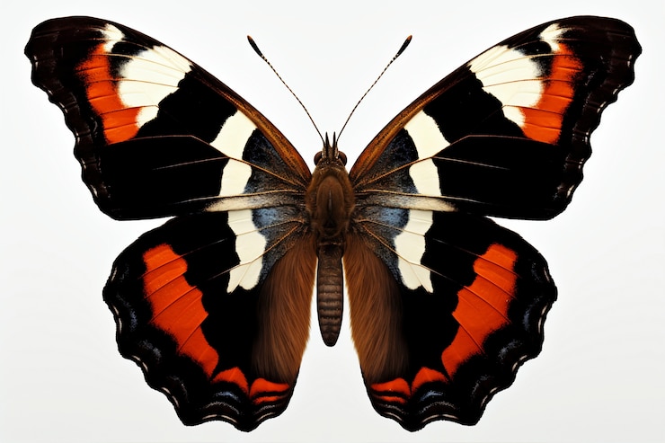 Foto grátis de perto a bela borboleta laranja isolada